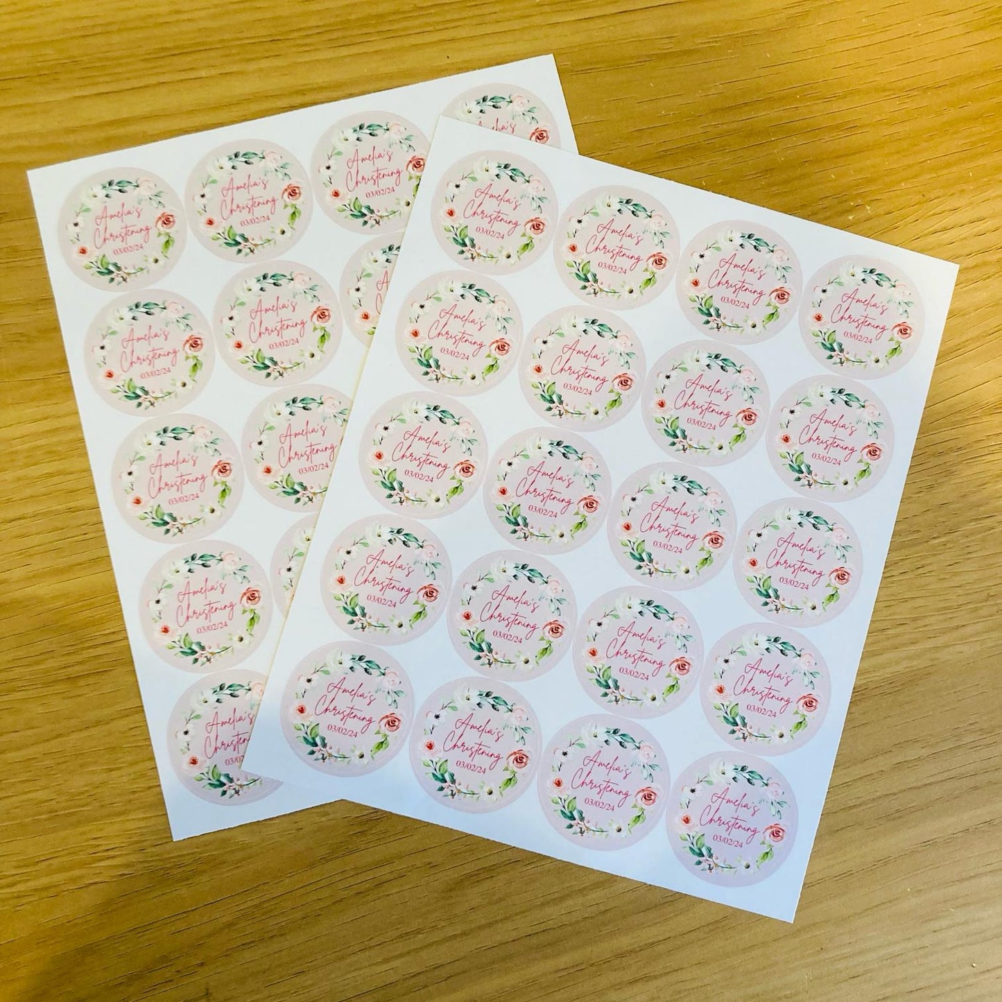 Christening Sticker Sheet