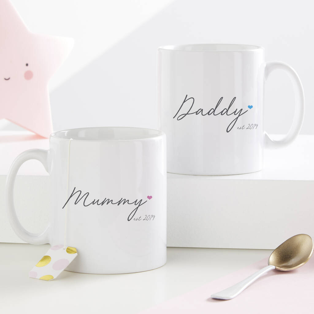 Mammy and Daddy Mugs. (Twin set)